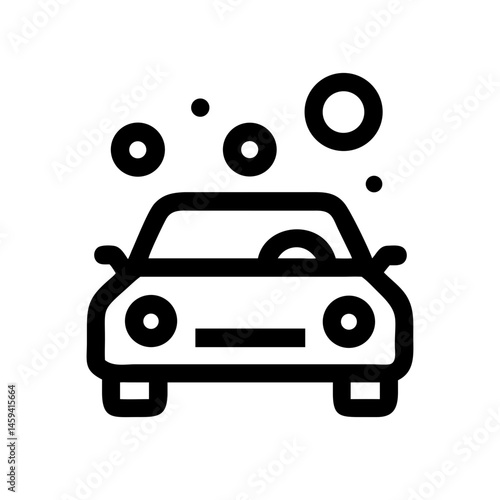 Car With Soap Bubbles Icon Design