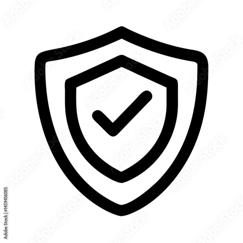 Checkmark Inside Shield Icon Design