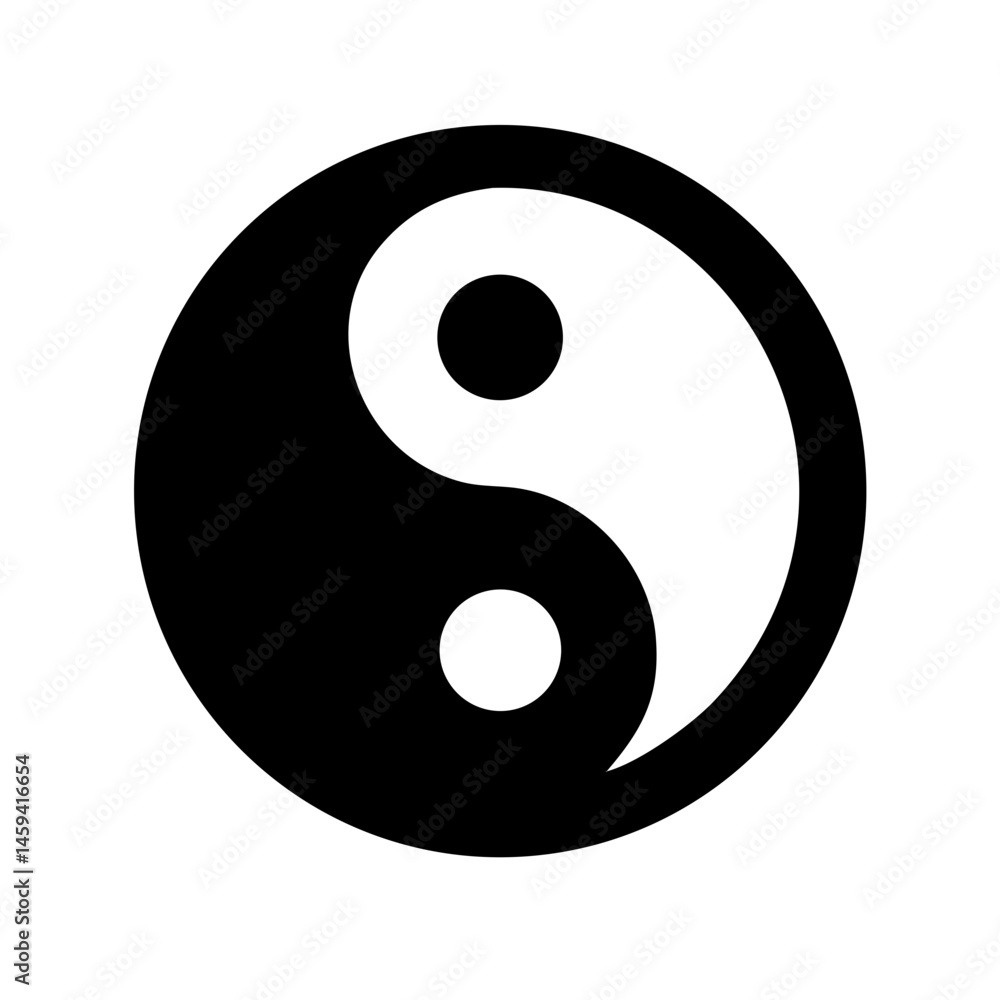 Classic Yin Yang Symbol Icon Design Classic Yin Yang Symbol Icon Design