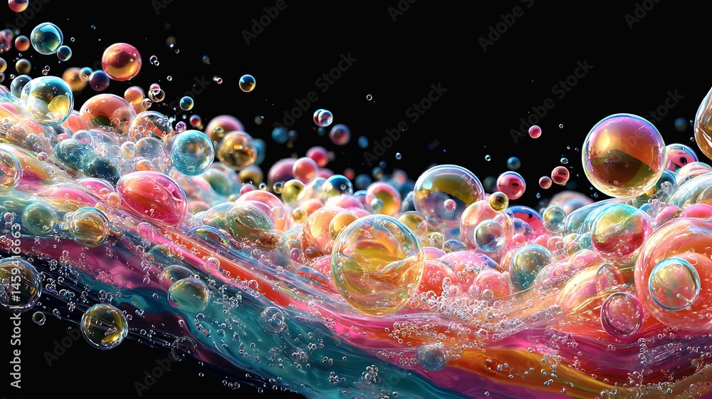 Abstract Fluid Art: Vibrant Bubbles in Motion, Colorful Swirls, Dynamic Design Element wave flow Abstract Fluid Art: Vibrant Bubbles in Motion, Colorful Swirls, Dynamic Design Element wave flow