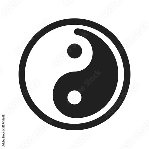 Classic Yin Yang Symbol Icon Design