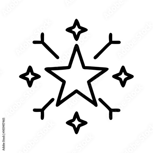 Crisscross Star Glow Sparkle Icon Design