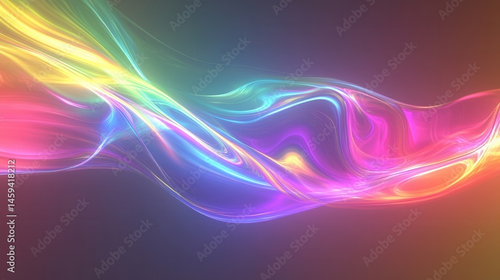 Fototapeta premium Abstract vibrant flowing lights