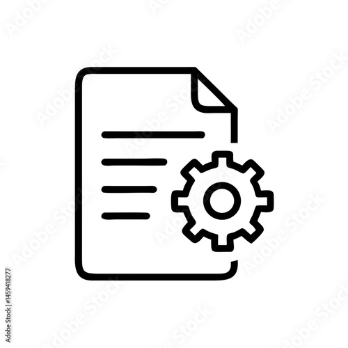 Document With Configuration Settings Icon Design
