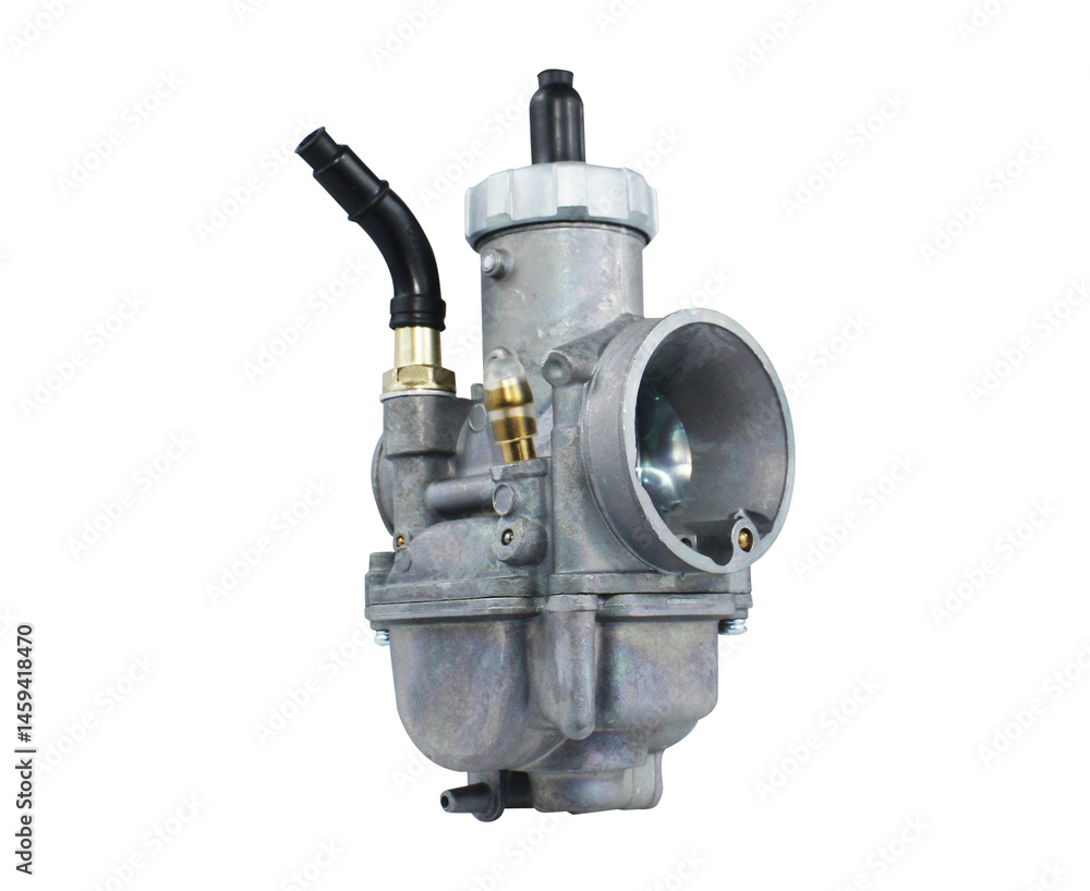 Carburetor side view isolated on transparent background. Carburetor side view isolated on transparent background.