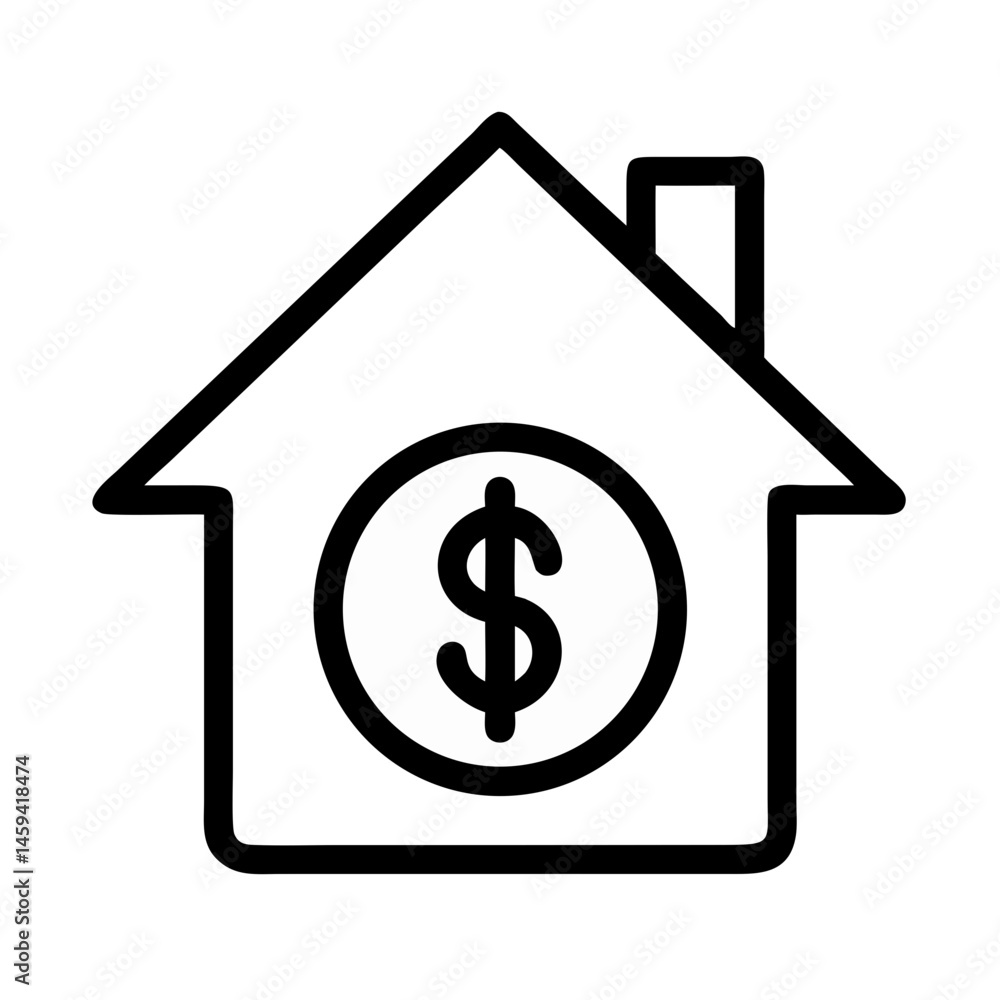 house with dollar sign house with dollar sign