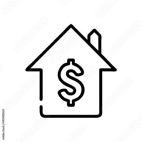 Dollar With Upward Arrow Icon Design