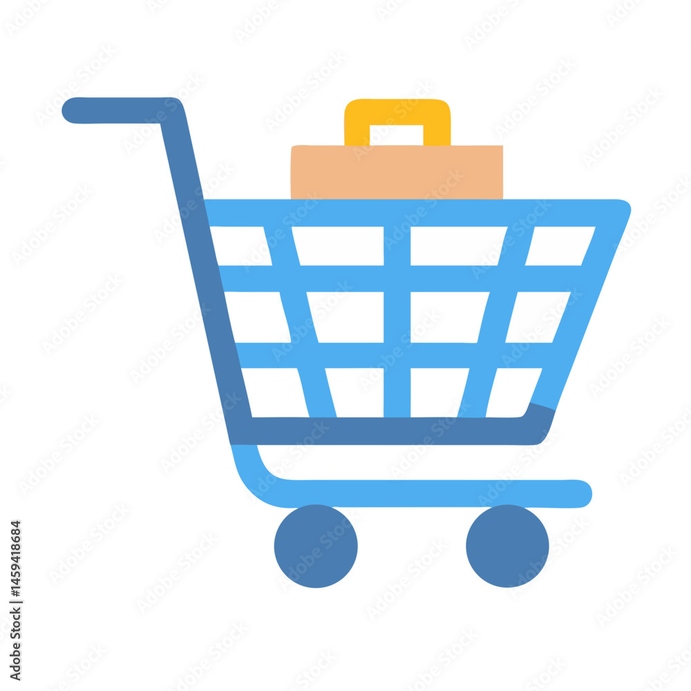 Duty-Free Shopping Cart Icon Design Duty-Free Shopping Cart Icon Design