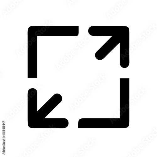 Expand Screen Corner Arrows Icon Design