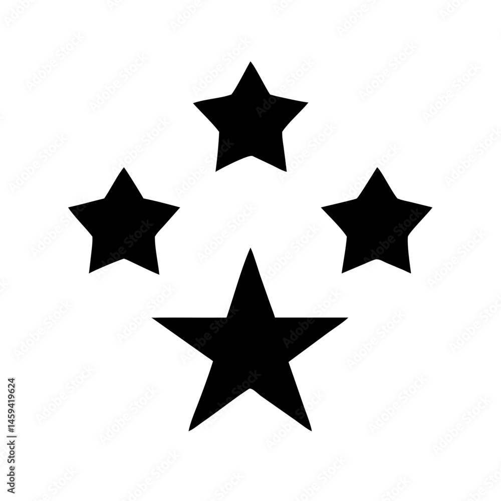 Five Star Cluster Radiant Symbol Icon Design Five Star Cluster Radiant Symbol Icon Design