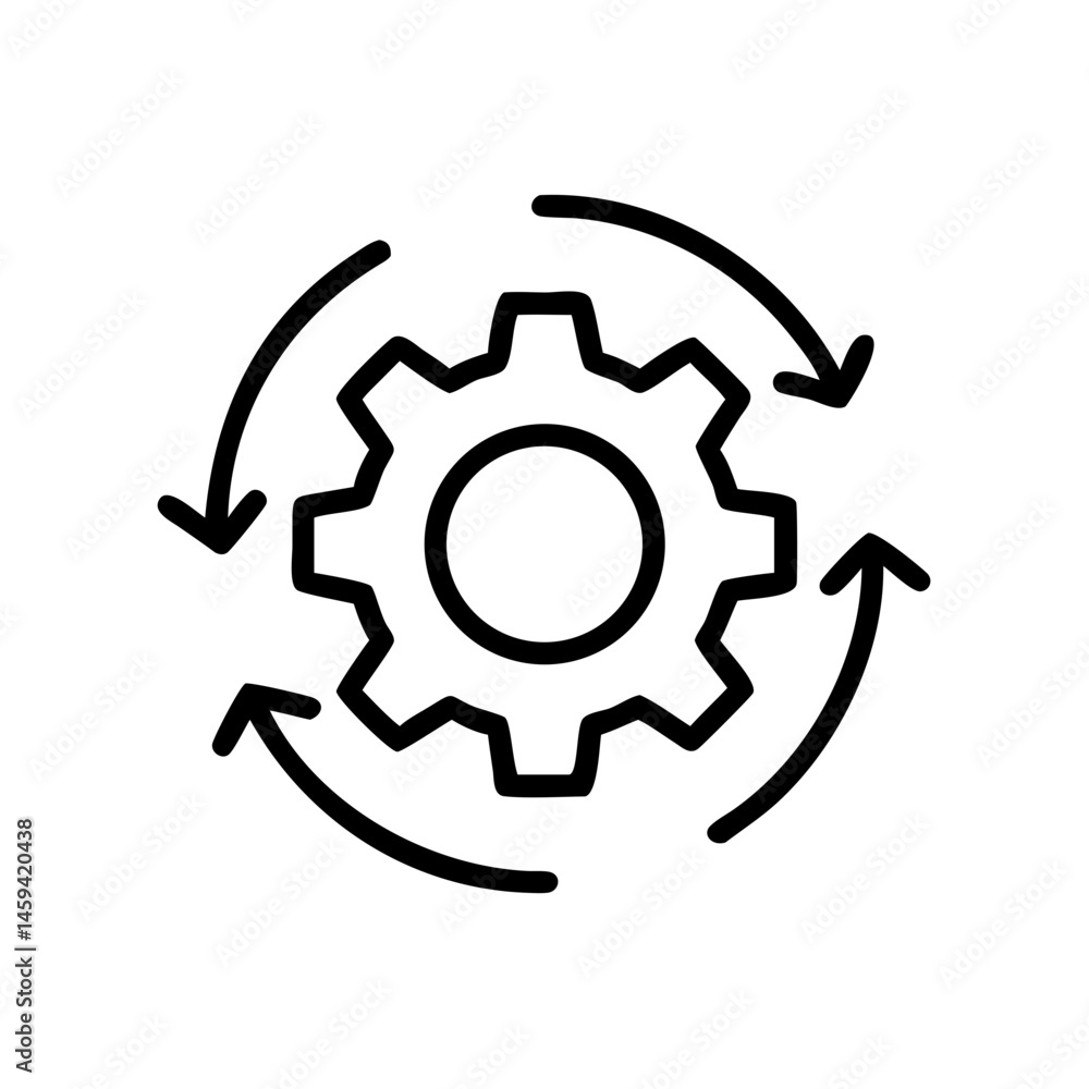 Gear with Check Icon Design Gear with Check Icon Design