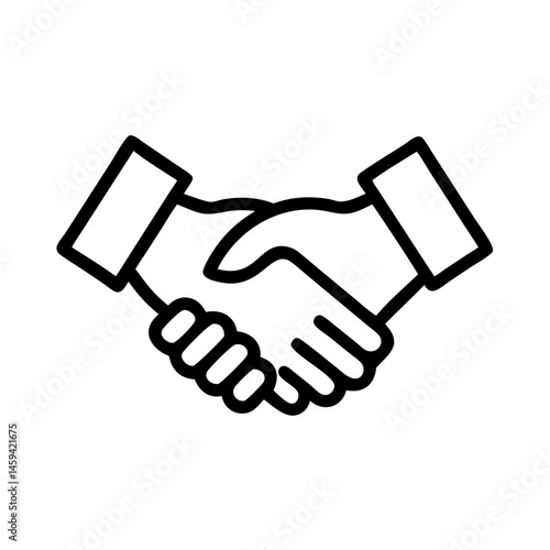 Handshake Quality Agreement Icon Design photo