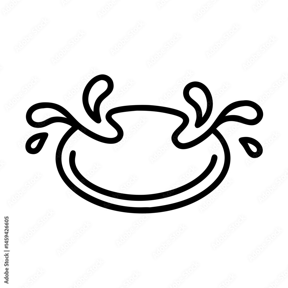 Fototapeta premium Oval Water Splash Icon Design