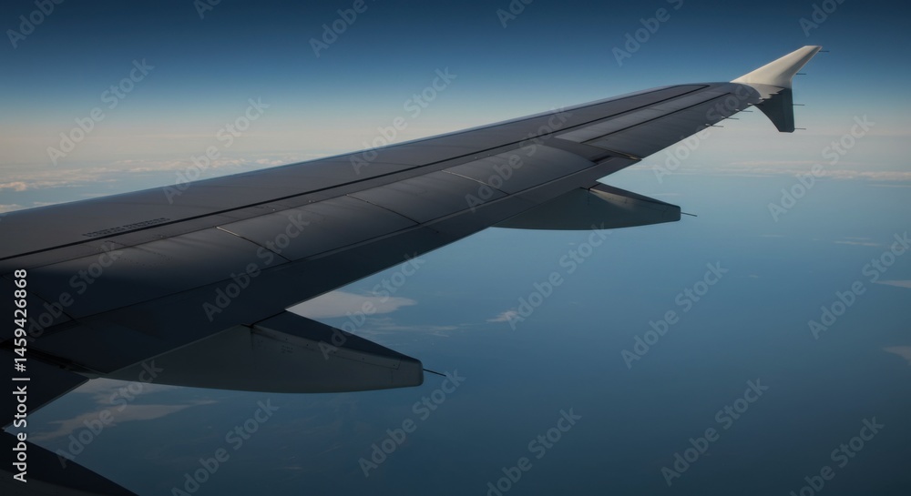 Obraz premium Airplane Wingtip Curves with Soft Side Lighting