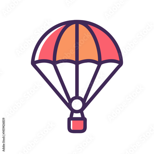 Parachute Descent Icon Design