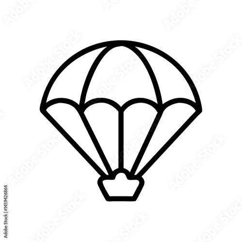 Parachute Descent Icon Design