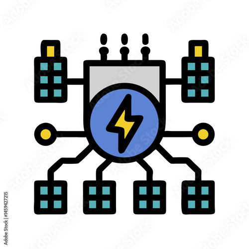 Power Grid Control Icon Design