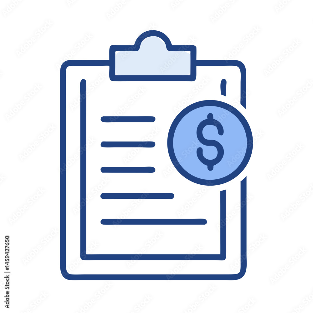 Report with Dollar Icon Design Report with Dollar Icon Design