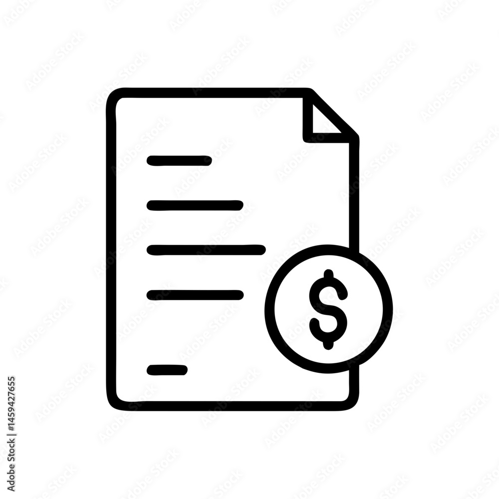Report with Dollar Icon Design Report with Dollar Icon Design