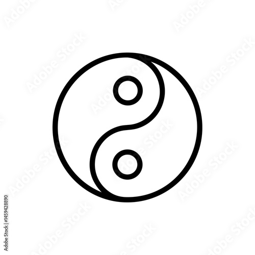 Simplified Yin Yang Icon Design