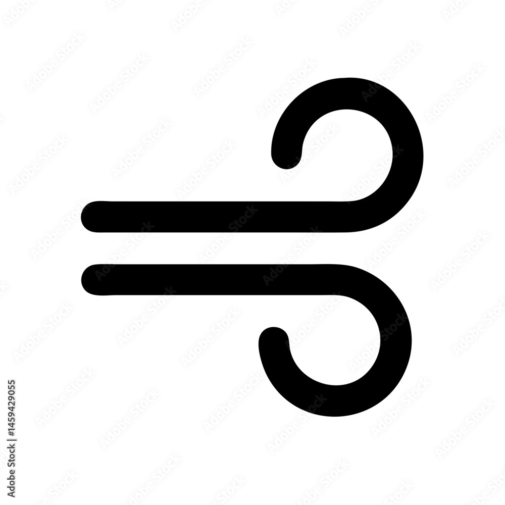 Single Swirl Wind Gust Icon Design Single Swirl Wind Gust Icon Design