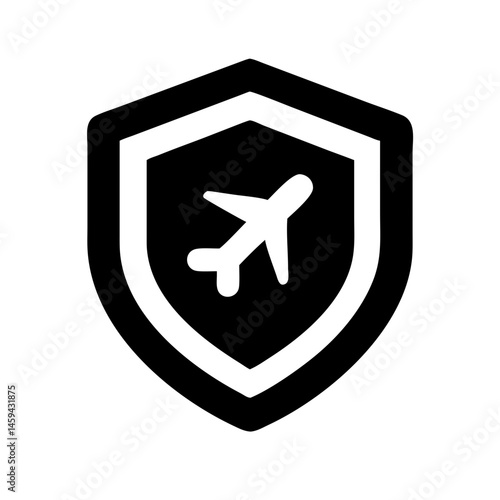 Travel Insurance Shield Icon Design