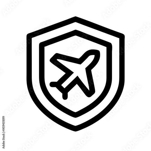 Travel Insurance Shield Icon Design