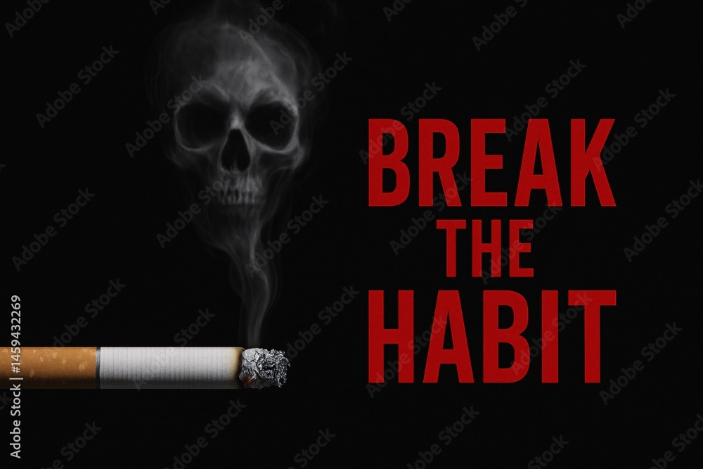 World No Tobacco Day Campaign: Quit Smoking with Powerful Imagery of Cigarette and Smoke Skull