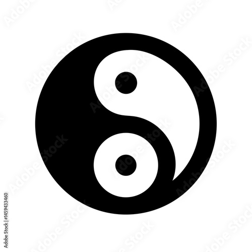 Yin Yang Symbol Balance Icon Design