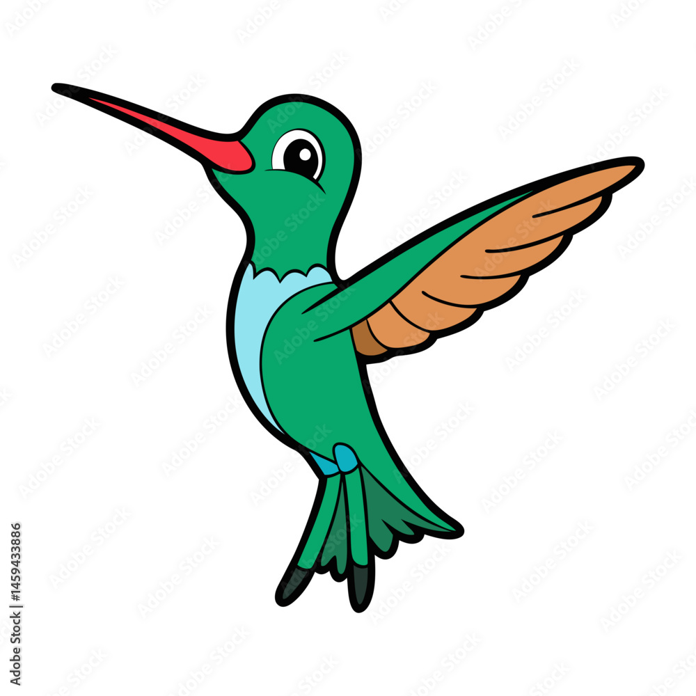 Obraz premium Download Hummingbird Vector Art Illustration Eps File For Design.