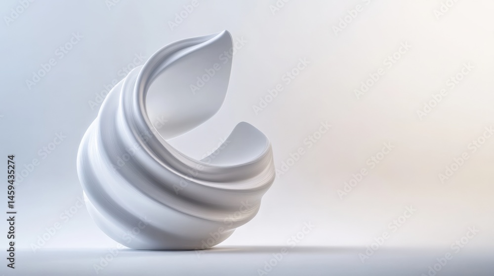 White abstract swirl shape design White abstract swirl shape design