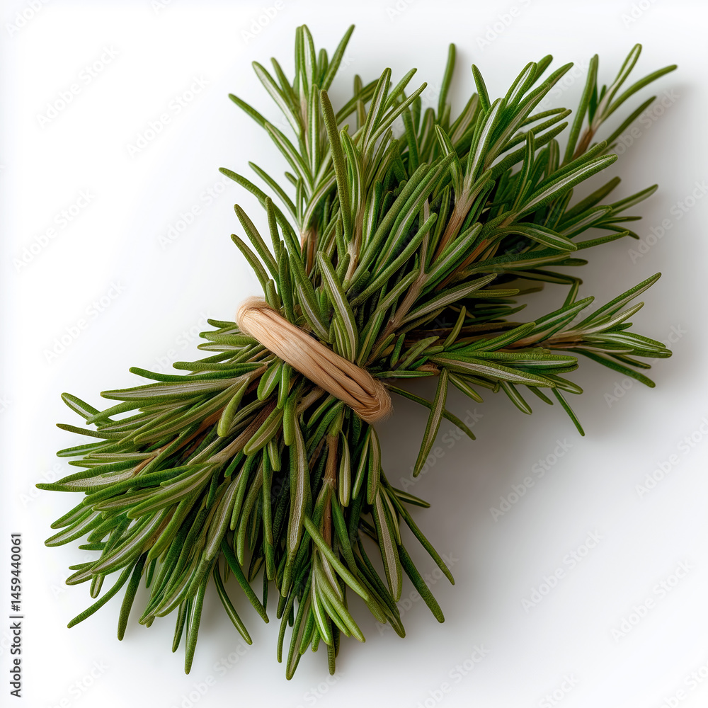 Fototapeta premium Fresh rosemary bundle ready for culinary use in cooking