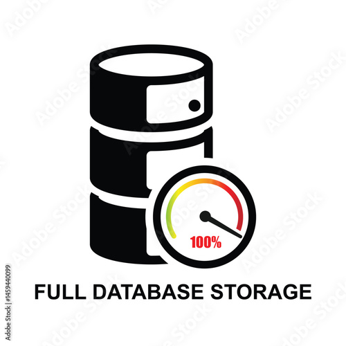 Database access icon isolated on background vector illustration.