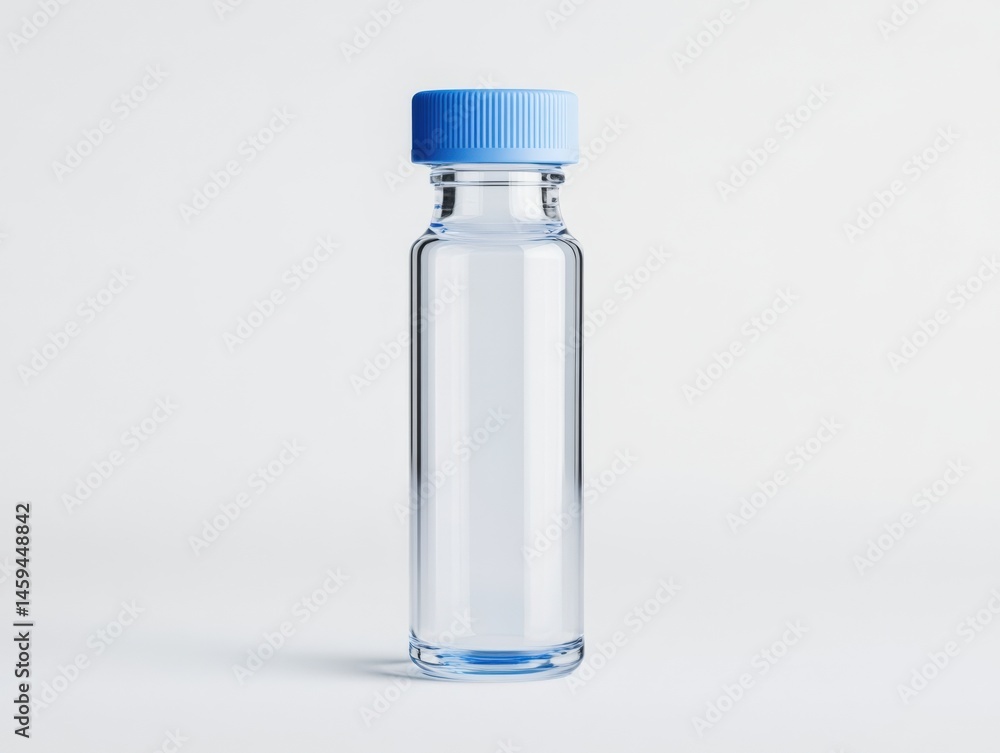 Clear vial with blue cap Clear vial with blue cap