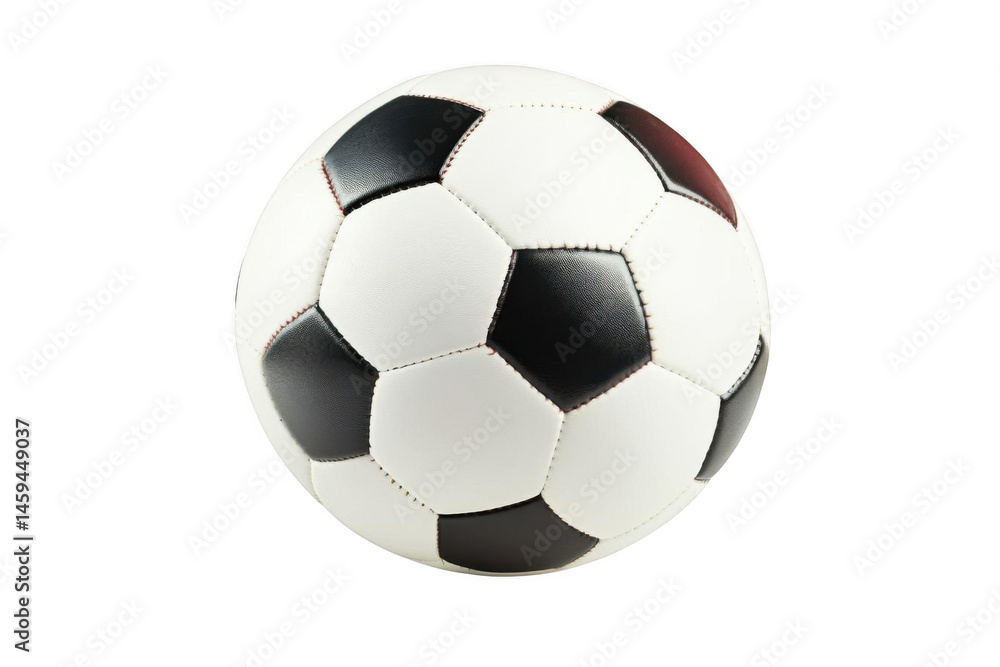 Obraz premium Classic Soccer Ball Isolated on Black Background for Game And Leisure Theme