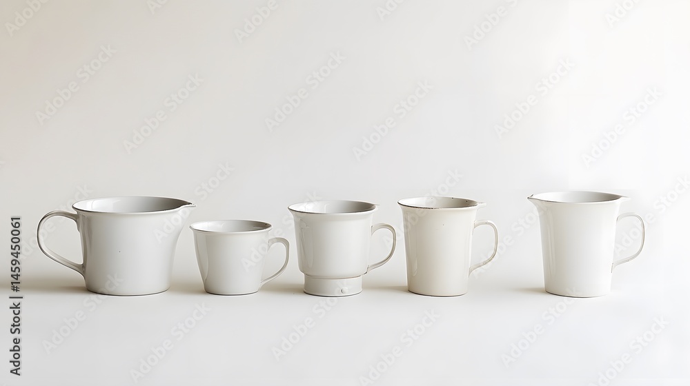White ceramic mugs with studio shot. White ceramic mugs with studio shot.