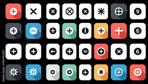 Mathematics_Icons_Set_Plus_Minus_Multiply_Divide_Gear_Settings_Numbers_Symbols_for_Calculations_and_Applications_Colorful_Math_Operations_Graphical_Elements