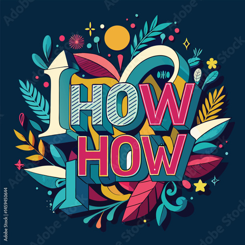 Flat Vector Inscription “I Know How” in Bold Typography Style