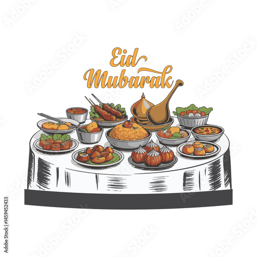 Eid feast on the table