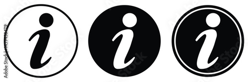 Info icons set. Info button.  Information icon collection.