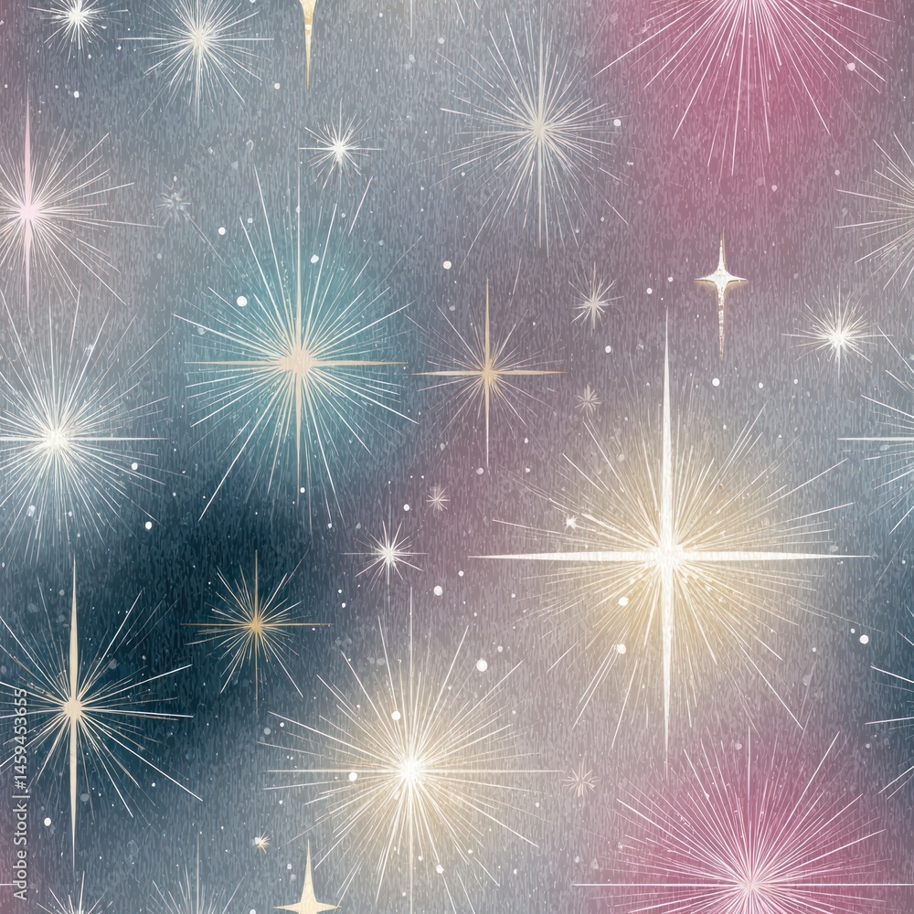 Naklejka premium Sparkling Celestial Event Abstract Background Digital Art Colorful Atmosphere Aerial View Inspiration