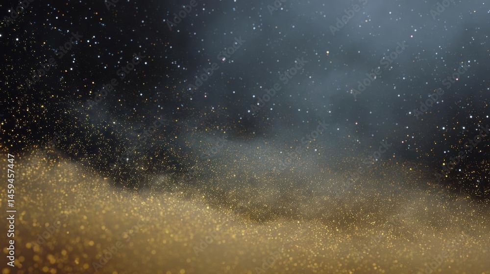 Fototapeta premium Abstract background with a dark blue sky filled with small white dots. the dots are scattered across the sky, creating a starry night sky.