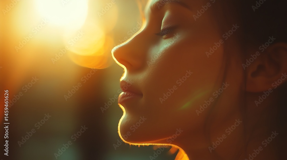 A person practicing deep breathing techniques before starting focused work, promoting relaxation and concentration. A person practicing deep breathing techniques before starting focused work, promoting relaxation and concentration.