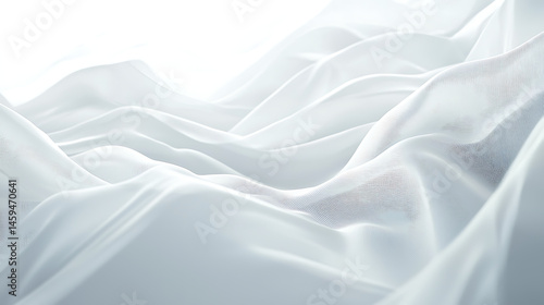 A white fabric with a pattern of squares and lines