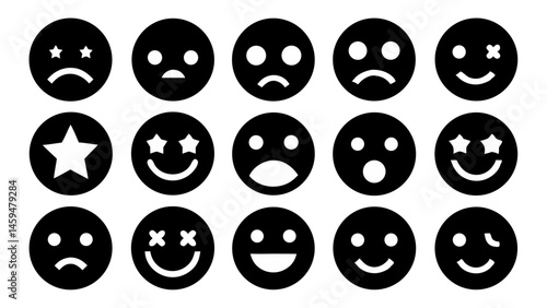Emotion icon pack offering a range of designs for good, bad, maybe, evaluation, and rating emotions for user feedback systems