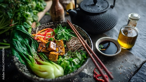 Tofu Ramen Bowl: Vegan Asian Noodle Soup