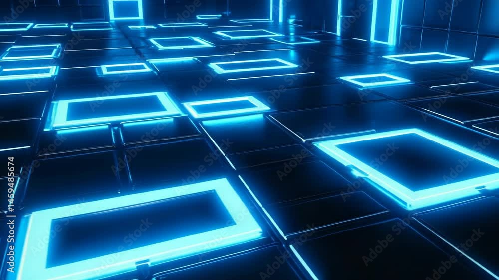 Futuristic geometric blue light pattern Futuristic geometric blue light pattern