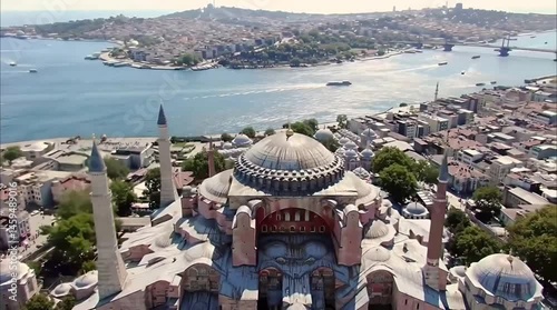 Istanbul Overhead Shot | Hagia Sophia & Bosphorus View