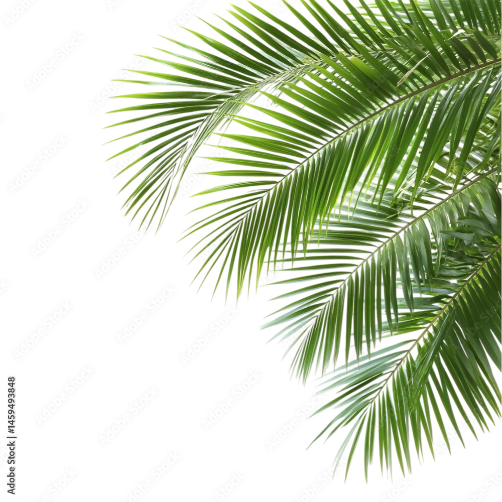 Fototapeta premium lush green palm fronds nature