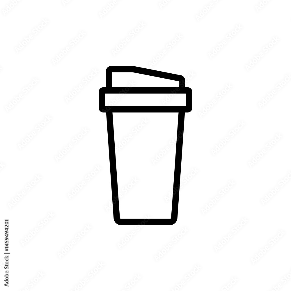 coffee paper cup line icon coffee paper cup line icon